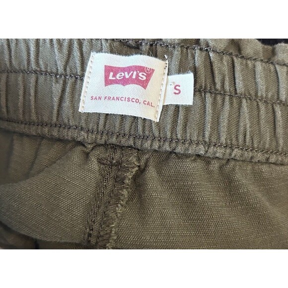 Levi's Women's Sz S Olive Green Jogger Elastic Waist Pull On Denim Belt Loops - Picture 7 of 10